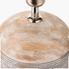 Nelu Grey Engraved Wood Dome Table Lamp Base
