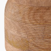 Nelu Natural Engraved Wood Dome Table Lamp Base