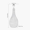 Ioan Grey Engraved Wood Bottle Table Lamp Base