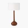 Toma Oiled Wood Tall Neck Table Lamp Base