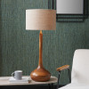 Toma Oiled Wood Tall Neck Table Lamp Base