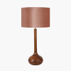 Toma Oiled Wood Tall Neck Table Lamp Base