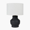 Inna Black Urn Terracotta Table Lamp Base