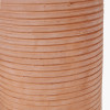 Sierra Natural Tall Ribbed Terracotta Table Lamp Base with Henry 35cm White Handloom Cylinder Lampshade