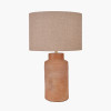 Sierra Natural Tall Ribbed Terracotta Table Lamp Base