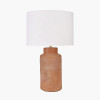 Sierra Natural Tall Ribbed Terracotta Table Lamp Base