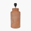 Sierra Natural Tall Ribbed Terracotta Table Lamp Base