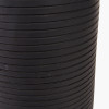 Sierra Black Tall Ribbed Terracotta Table Lamp Base with Lino 35cm White Self Lined Linen Drum Lampshade