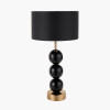 Sofia Black and Gold Enamel 3 Ball Table Lamp Base