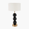 Sofia Black and Gold Enamel 3 Ball Table Lamp Base