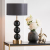 Sofia Black and Gold Enamel 3 Ball Table Lamp Base