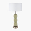 Sofia Sage and Silver Enamel 3 Ball Table Lamp Base