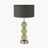 Sofia Sage and Silver Enamel 3 Ball Table Lamp Base