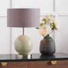 Sofia Sage and Silver Enamel Table Lamp Base