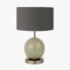 Sofia Sage and Silver Enamel Table Lamp Base