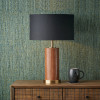 Laurence Tan Leather and Brass Cylindrical Table Lamp Base