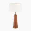 Laurence Tan Leather and Brass Table Lamp Base