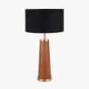 Laurence Tan Leather and Brass Table Lamp Base