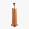 Laurence Tan Leather and Brass Table Lamp Base