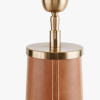 Laurence Tan Leather and Brass Table Lamp Base