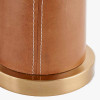 Laurence Tan Leather and Brass Table Lamp Base