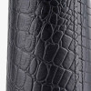 Laurence Black Croc Leather and Silver Table Lamp Base