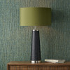 Laurence Black Croc Leather and Silver Table Lamp Base