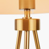 Houston Brushed Brass Metal Tripod Table Lamp