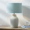 Kai Duck Egg Textured Tall Ceramic Table Lamp