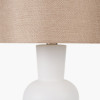 Aaliyah  White Curved Bottle Ceramic Table Lamp