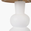 Aaliyah  White Curved Bottle Ceramic Table Lamp