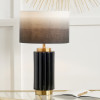 Lushan Black Scalloped Ceramic Table Lamp