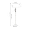 Jenna Silver Metal Twist Detail Floor Lamp