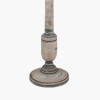 Captiva Grey Wash Mango Wood Floor Lamp Base with Lino 45cm Grey Self Lined Linen Cylinder Lampshade