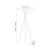 Larkin Grey Metal and Natural Wood Tripod Floor Film Light