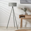 Rabanne Slatted Antique Wood Tripod Floor Lamp