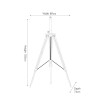 Port Nickel and Wood Tripod Floor Lamp Base