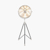 Elstree Black and Silver Metal Tripod Floor Lamp