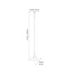 Rhode Matt Black Stick Metal Floor Lamp Base