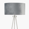 Houston Brushed Silver Metal Tripod Floor Lamp