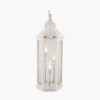 Adaline White Wash Wood Lantern Floor Lamp