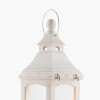 Adaline White Wash Wood Lantern Floor Lamp