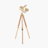 Hereford Gold and Natural Tripod Floor Lamp