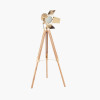 Hereford Gold and Natural Tripod Floor Lamp