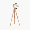 Hereford Gold and Natural Tripod Floor Lamp