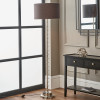 Almas Silver Metal Floor Lamp Base