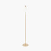 Monroe White Waisted Glass and Gold Metal Floor Lamp