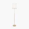 Midland Champagne Gold Metal and Marble Effect Floor Lamp