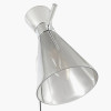 Monroe Smoke Waisted Glass and Silver Metal Floor Lamp