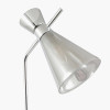 Monroe Smoke Waisted Glass and Silver Metal Floor Lamp